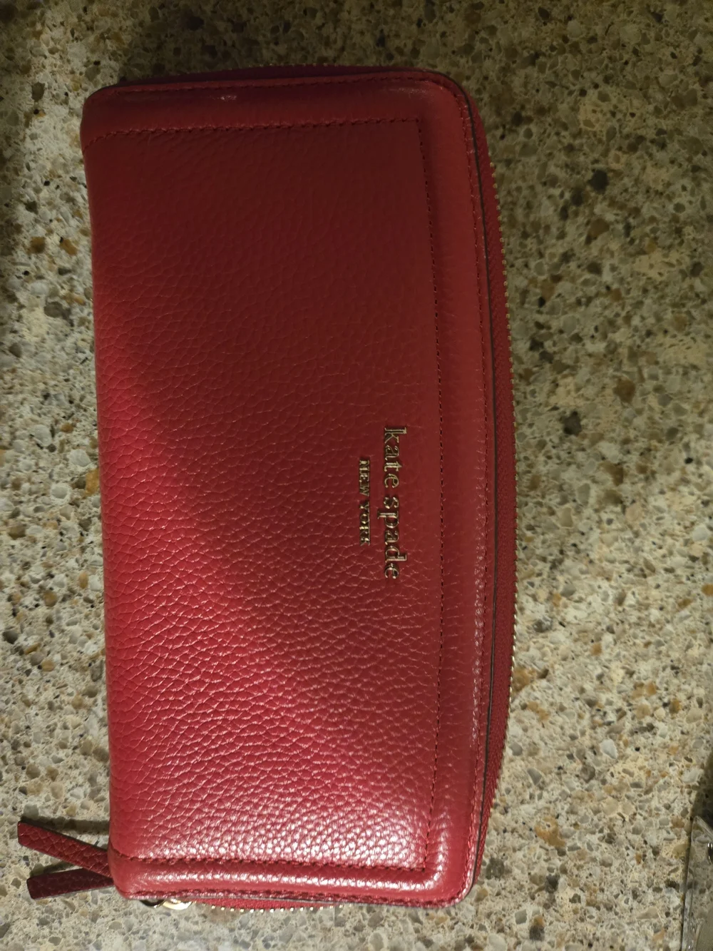 kate spade Red Leather Zip Wallet